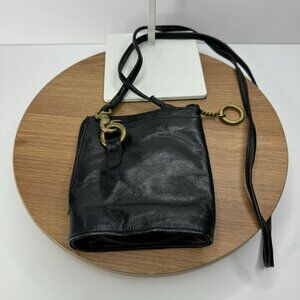 New York Style Womens Black Leather Crossbody Purse vintage Small BOHO